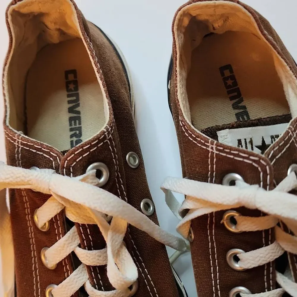 Converse Chuck Taylor All Star Low Top Brown Size Mens 6 Women's 8 Vintage